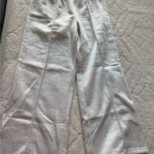 SHEIN Light Gray Wide Leg Sweatpants